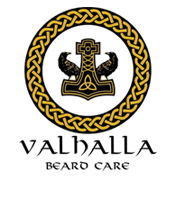 A picture of the valhalla beard care logo.
