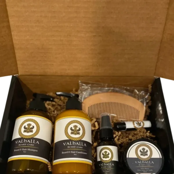 A box of products with a cannabis leaf on the lid.