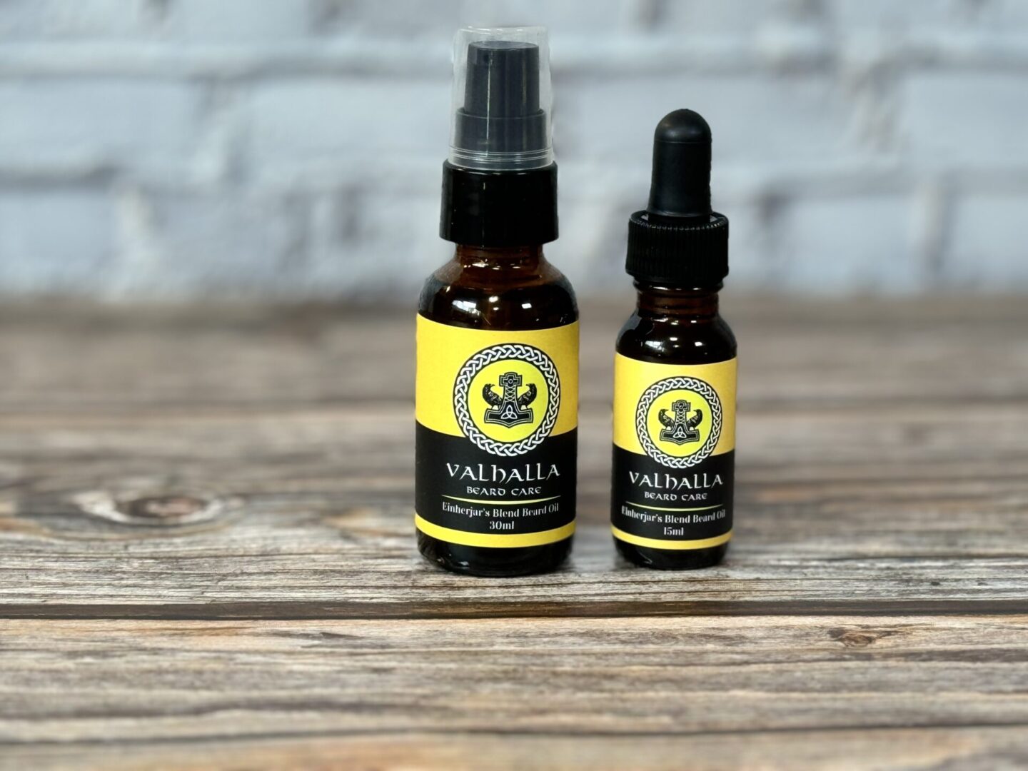 A bottle of cannabis oil and a small bottle.